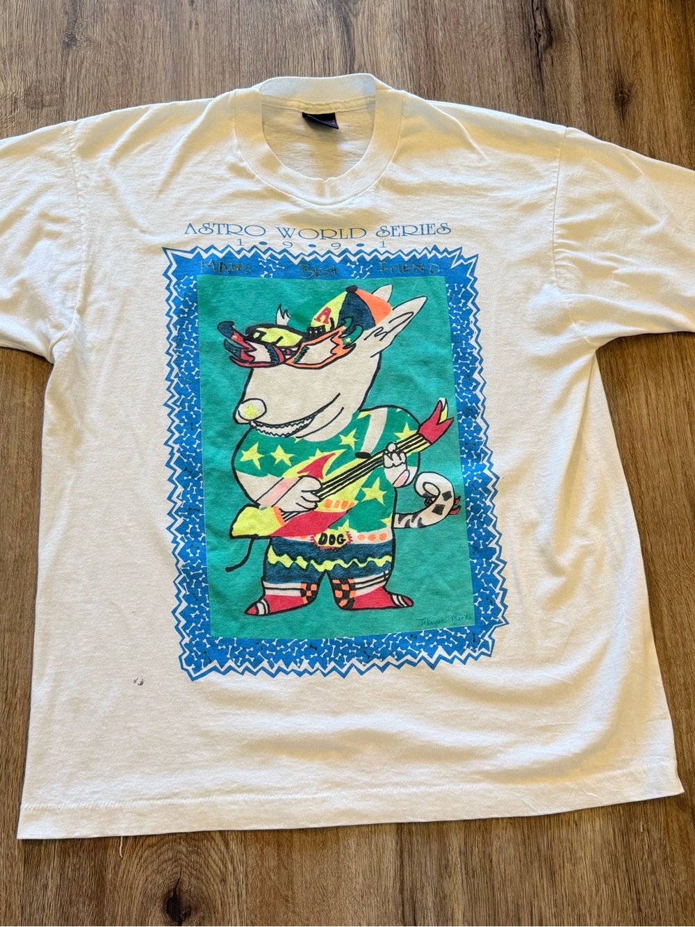 VTG 1991 AstroWorld Houston Texas All Sport Graphic T Shirt Single Stitch USA XL